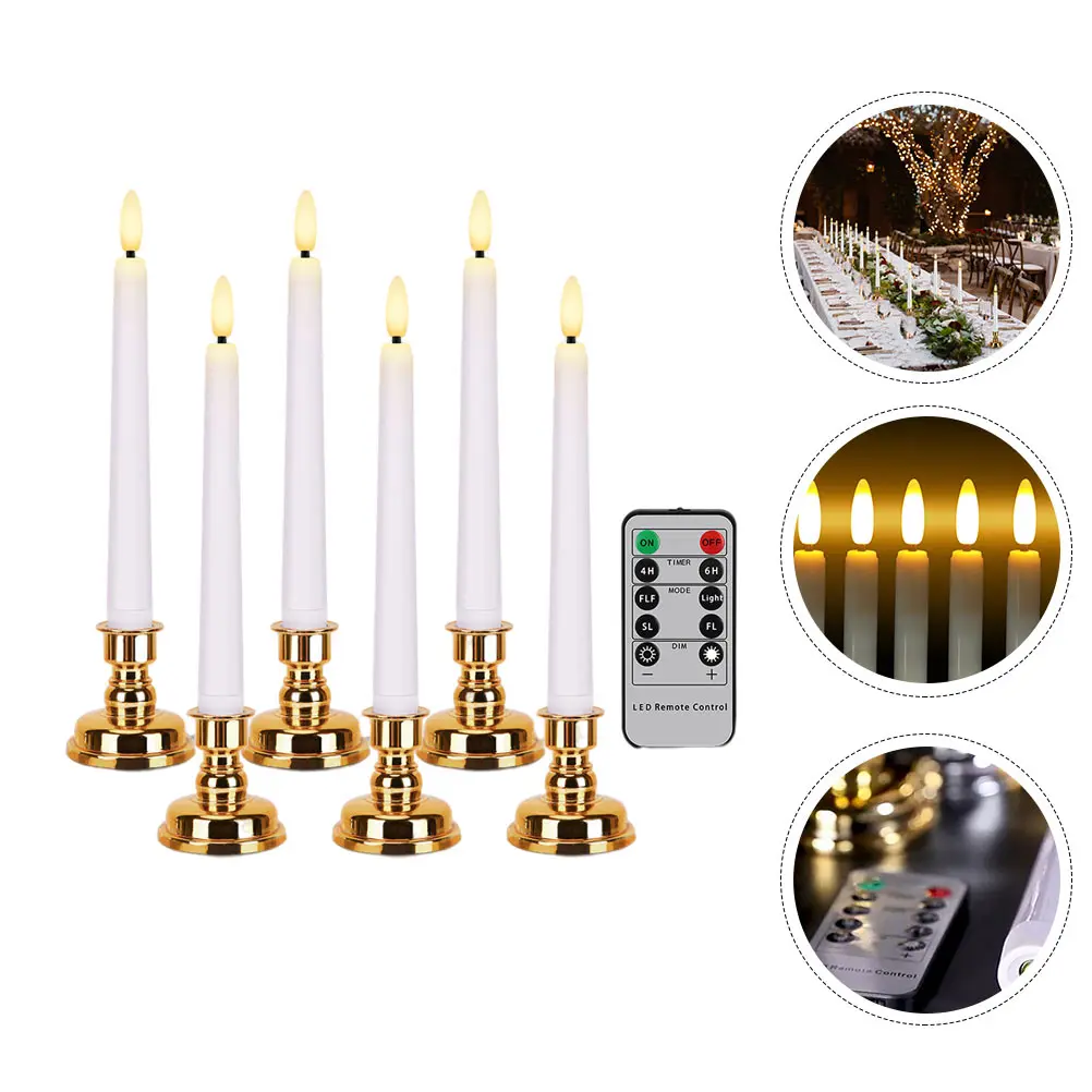 

Electronic Light Candles Led Flameless White Flickering Decorative Electric