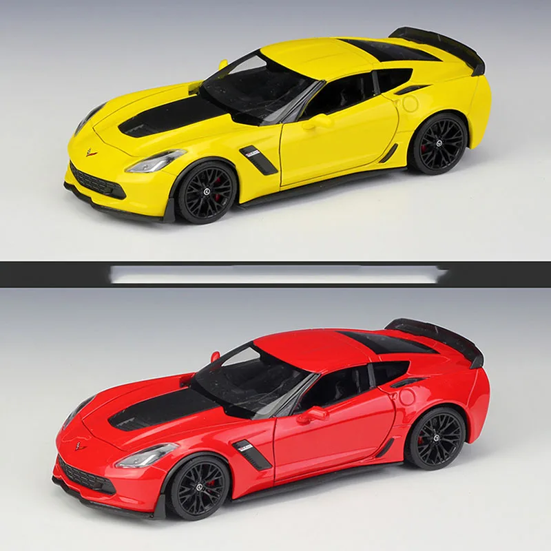 

Diecast Welly 1:24 Scale Chevrolet Corvette 2017Corvette Z06 Alloy Car Model Collectible Toy Gift Souvenir Display Ornament