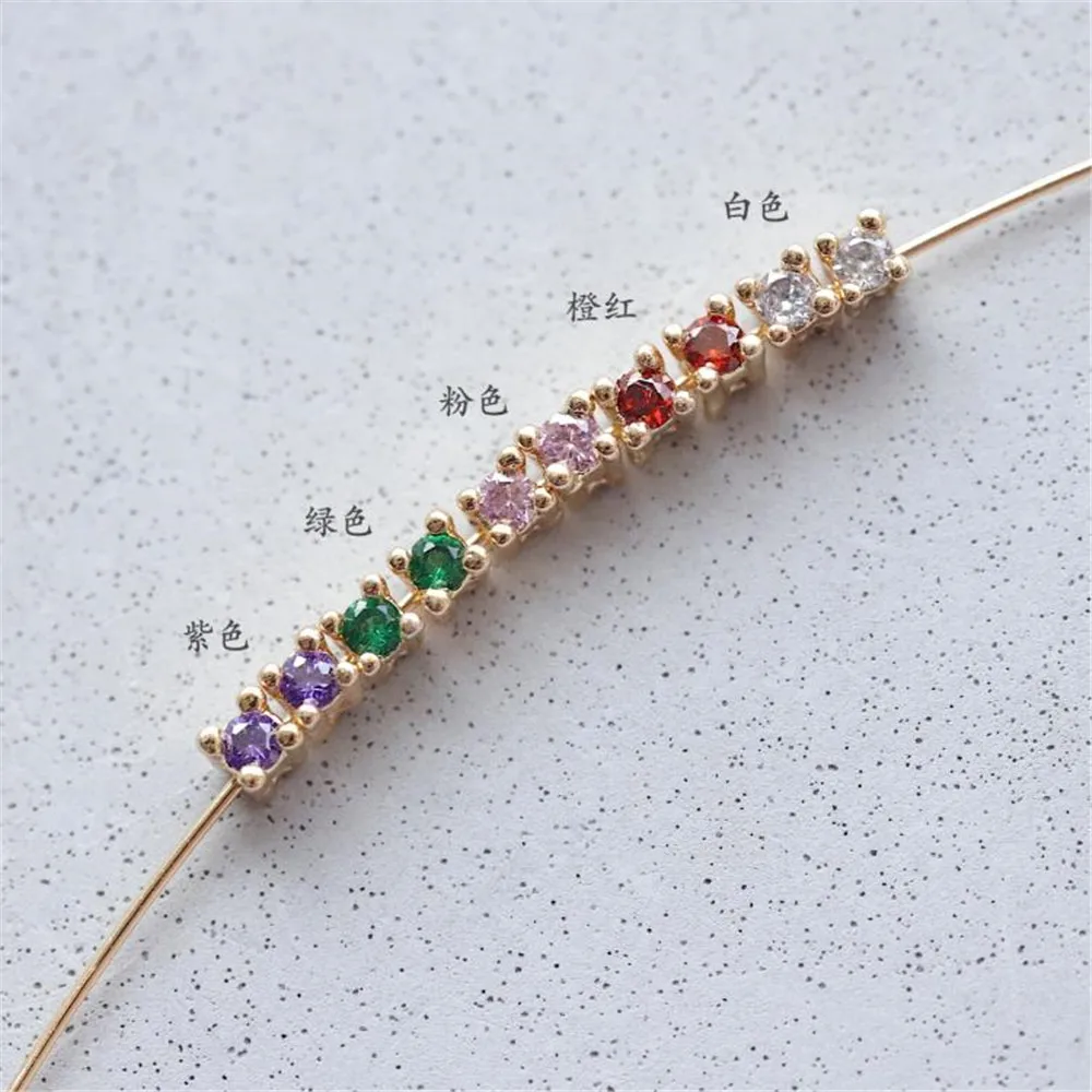 Perles de forage à griffes en cuivre plaqué or, mini diamant, couleur tridimensionnelle, bricolage, accessoires manuels