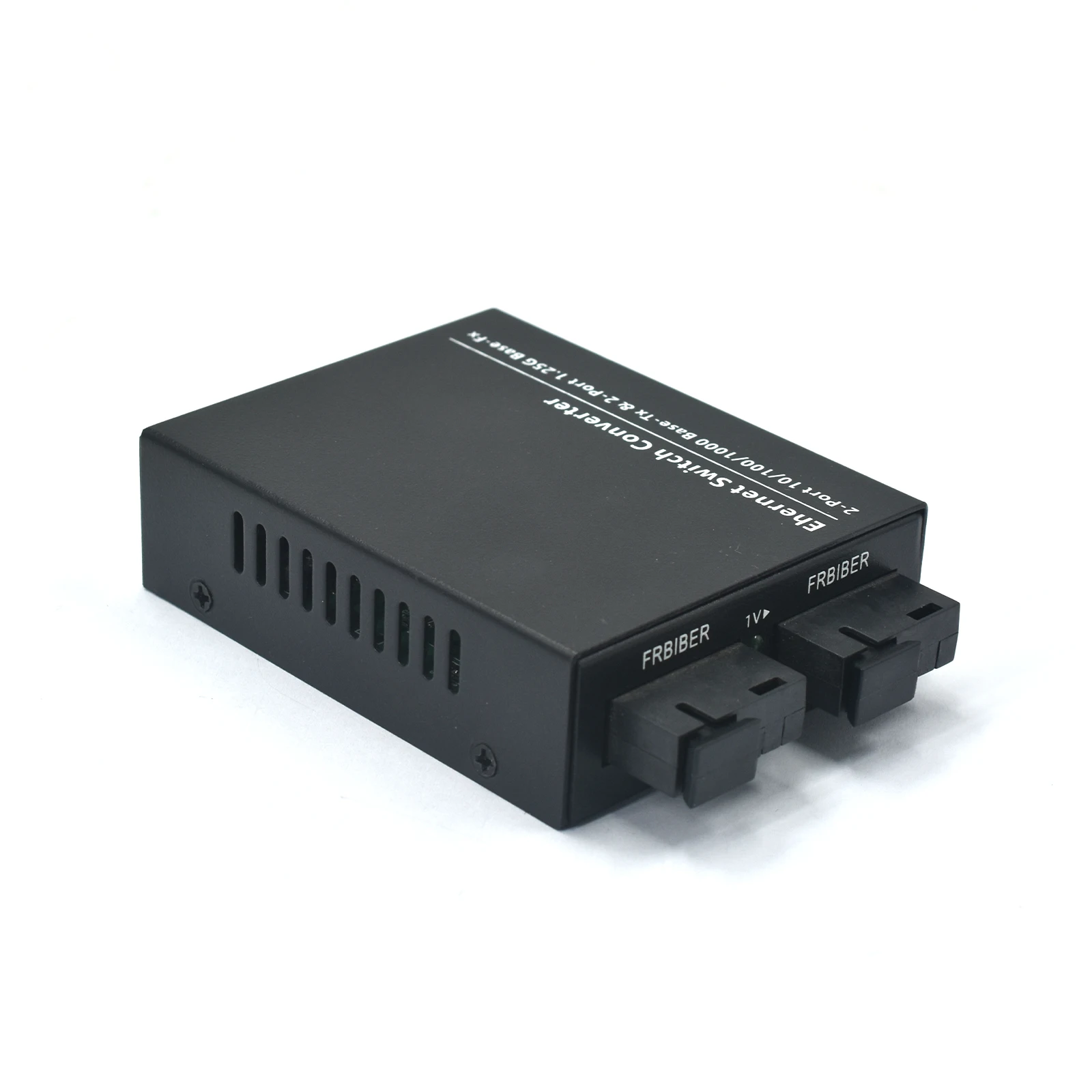1000Mbps Unmanaged Fiber Media Converter 2 SC 2 RJ45 Desktop Wall‑Mount Networking Device