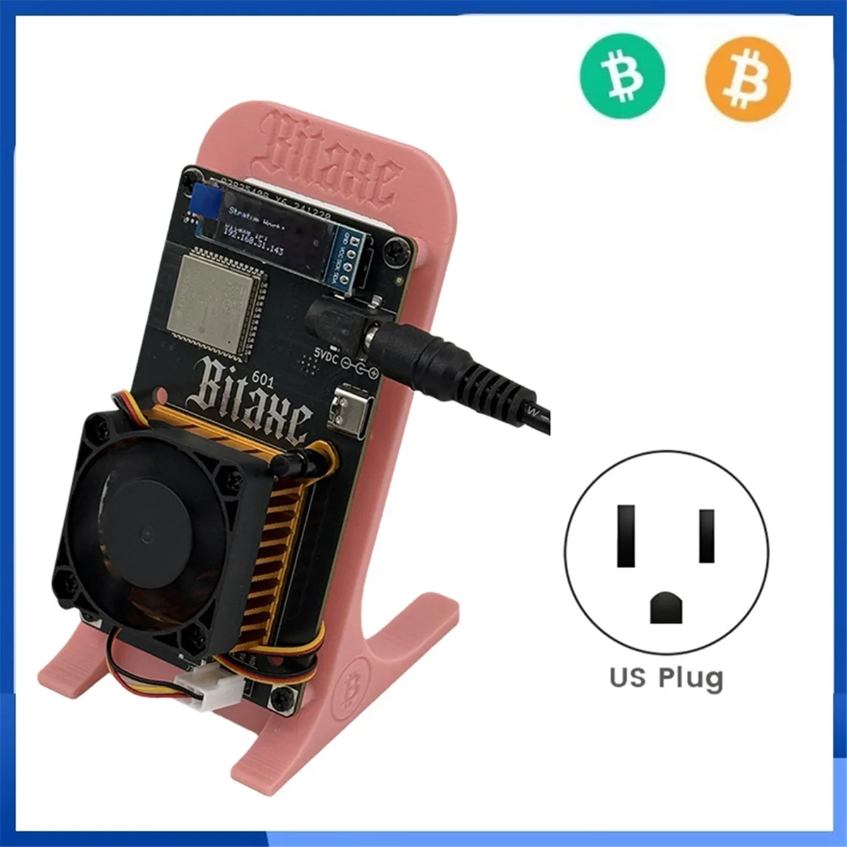 

A56G-Bitaxe Gamma 601 Solo Lottery Miner 1,2TH/S BM1370 Asic Chip 18-22 Вт Bitcoin BTC Miner от Antminer S21 Pro US PLUG