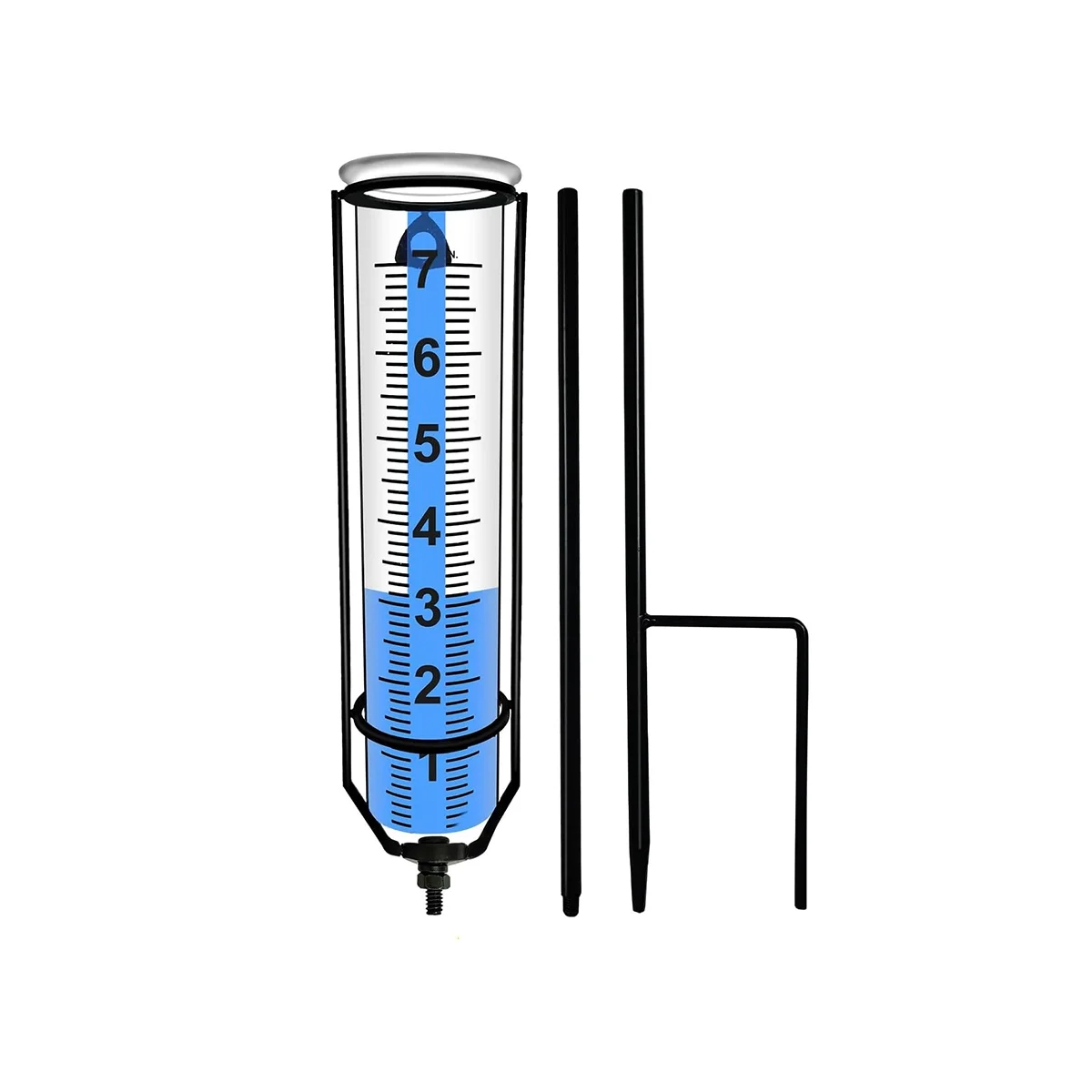 Rain Gauge, Freeze Proof Rain Gauge Outdoor Best Rated, Rain Gauges for Yard with Stake, Decorative Rain Measure Gauge