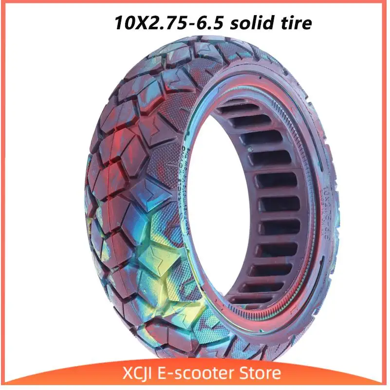 Off-Road Solid Tire 10X2.75-6.5 Scooter Tubeless Kickscooter Honeycomb Solid Tire 10X2.75-6.5