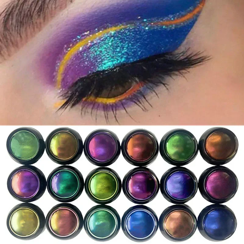 Chameleon Eyeshadow Metallic Shiny Glitter Eyeshadow Palette Glitter Powder Pigment Professional Eyes Makeup Party Cosmetic