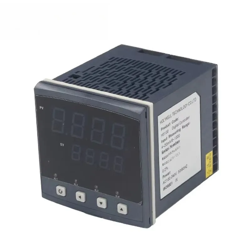 

Small digital display with delayed alarm level controller