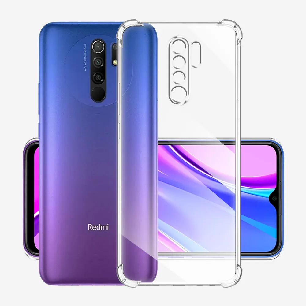 Shockproof Case For Redmi 9 Clear Redmi 9 Silicone Soft Cases For Redmi 9 Transparent Cover For Redmi 9 Funda Coque