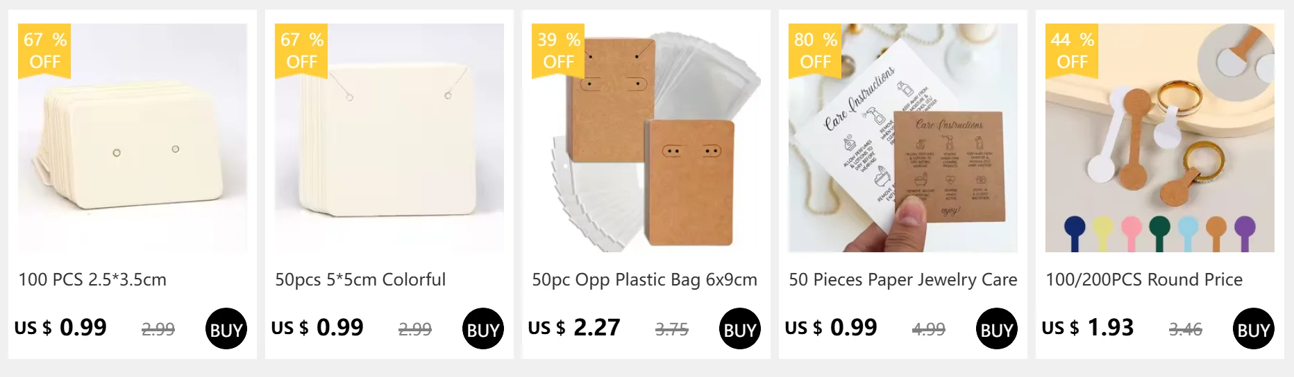 50 stücke 5*5 cm Bunte Quadratische Blank Kraft Schwarz Weiß Papier Schmuck Halskette Ohrring Karte Label Tags handgemachte DIY Zubehör – Detail 4