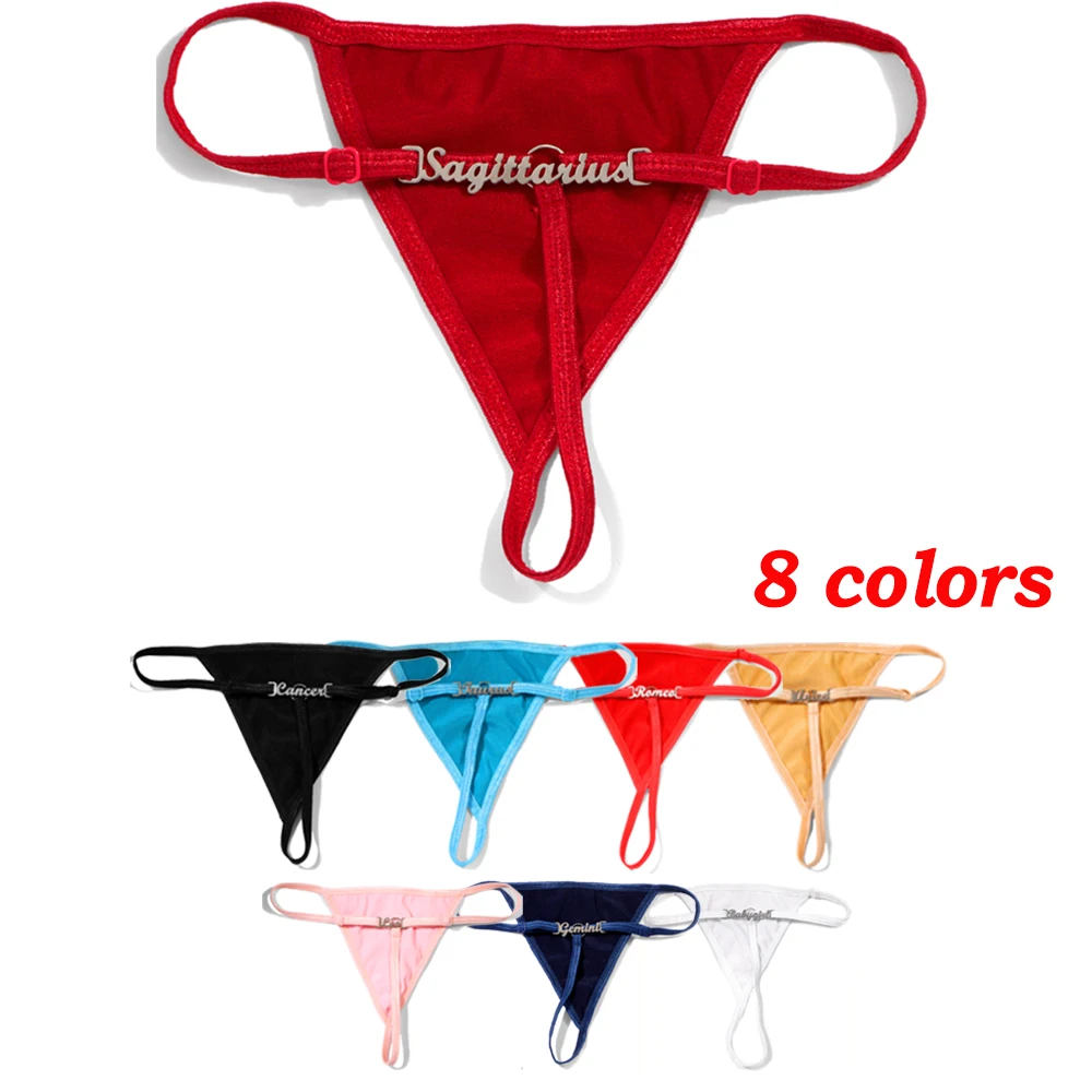 String bikini lettre Constellation pour femme, acier inoxydable, nom de lettre sexy, culotte string, fête, bijoux de corps personnalisés pour fille,