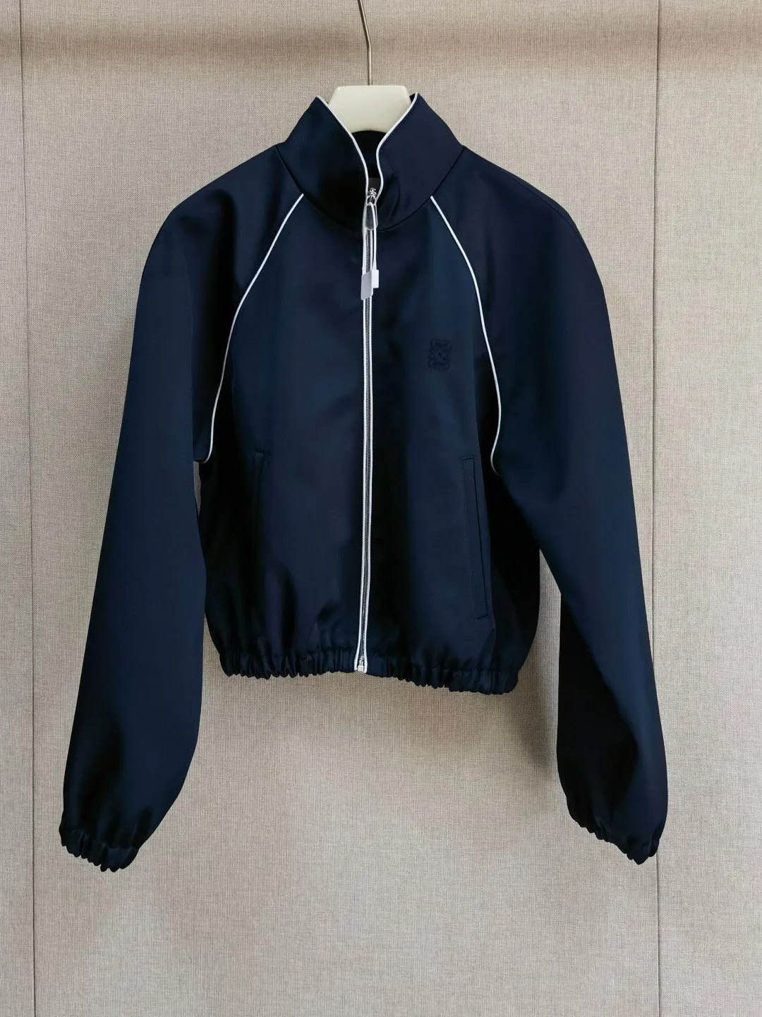 

Satin ort Jaet with oulder S Decoration Waist-Cinching Stand Collar Side ket Casual Sle Women's Coat