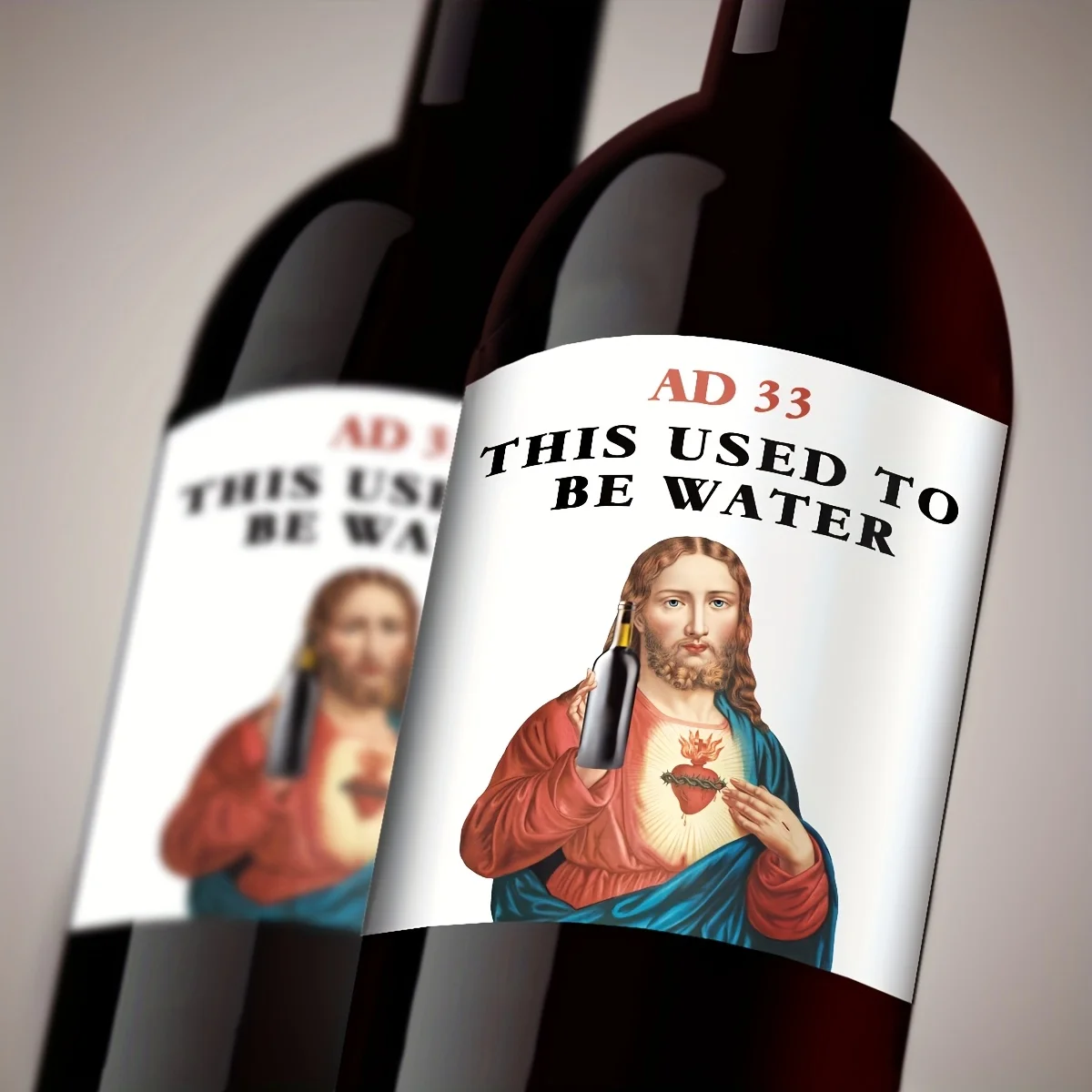 4 قطعة/ورقة تستخدم لملصقات زجاجات المياه المقاومة للماء لعيد الميلاد وأعياد الميلاد وهدايا حفلات الأعياد المضحكة شارات الفينيل