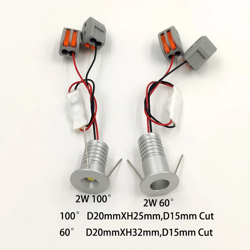 1W 2W 3W 4W Mini fenerler Led spot Downlight vitrin Bar masası 12V-24V tavan gömülü merdiven kapalı LED Downlight