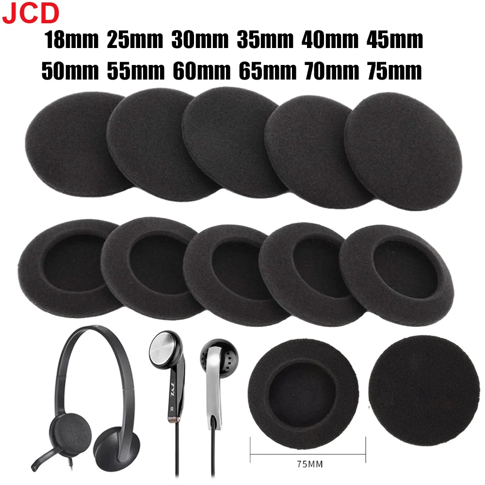 10pc Thickened Foam Ear Pads For Headphones Sponge Replaceme