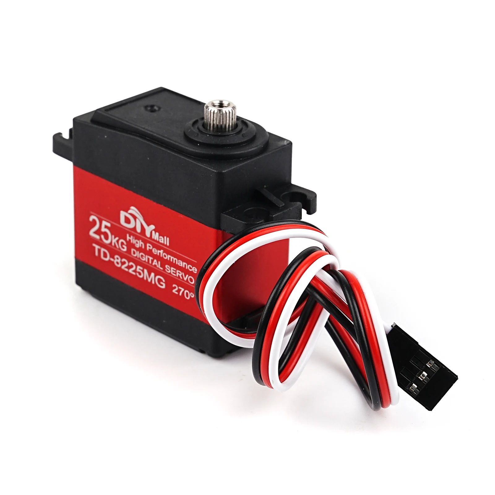 TD-8225MG 25KG Digital Servo 180° 270° 360° Carbon Brush Motor Metal Gear Servo Parts For 1/8 1/10 1/12 RC Cars Boat Robotic Arm