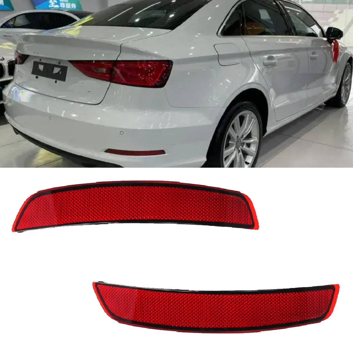 

Rear bumper light reflector for Audi A3 Sedan 2014 2015 2016