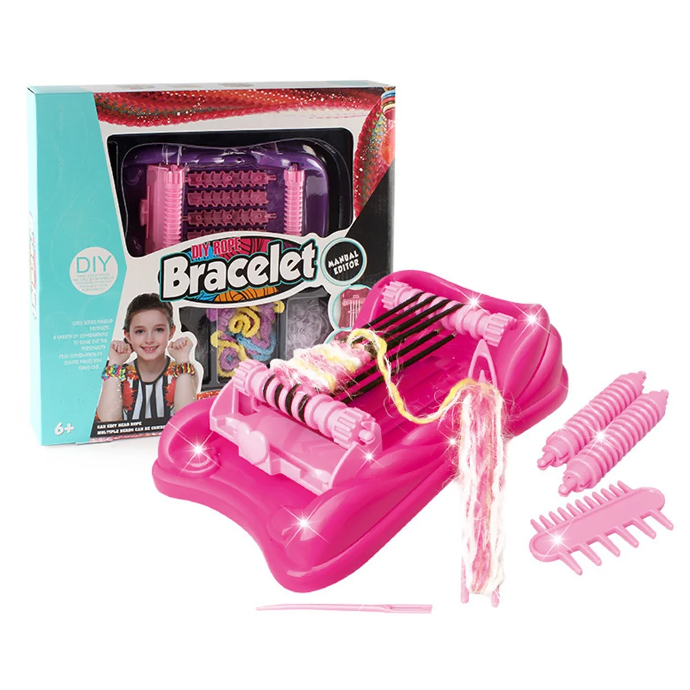 Maszyna do robienia plecionych opasek dla dziewczynek, zabawka edukacyjna do samodzielnego tworzenia ozdób do włosów dla dzieci.