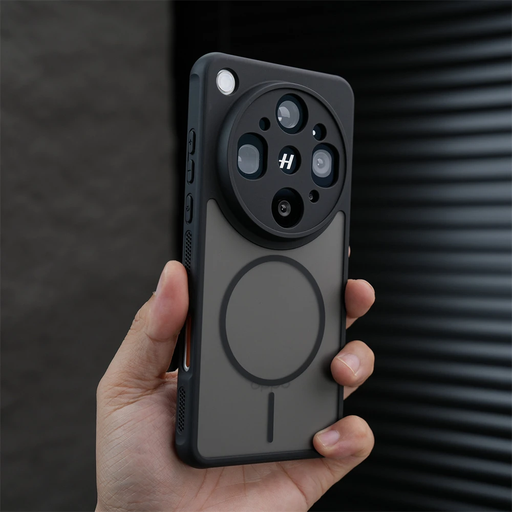 Matte, durchscheinende Linsenschutz-Stoßfängerhülle für OPPO Find X9 Ultra X9S X8 Pro X8S+, magnetische, kabellose Ladefunktion, atmungsaktive Abdeckung