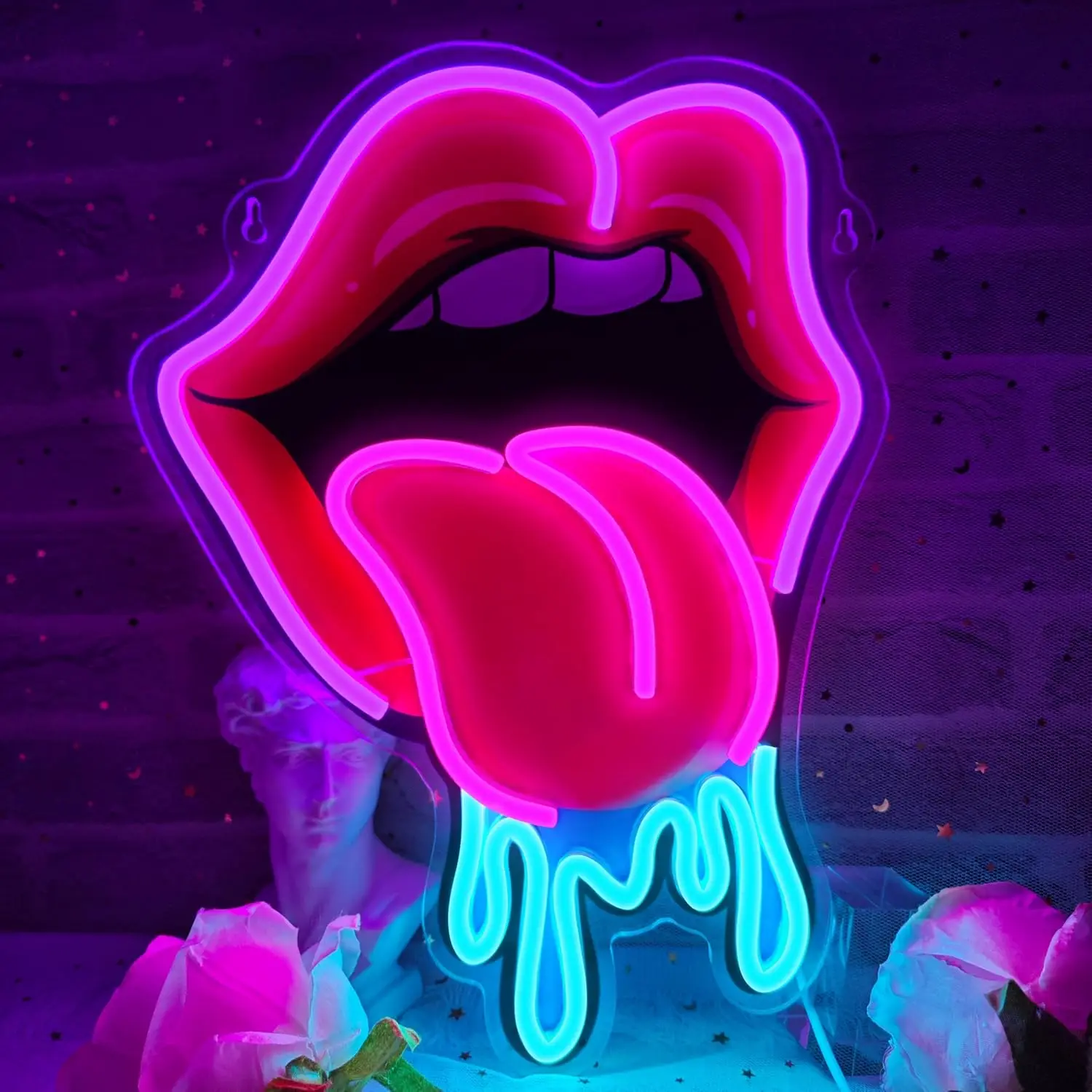 Lips LED Neon Sign USB Powered Neon Wall Light For Bar Club Man Cave Bedroom Party Room Home Wall Pop Art Theme Art Decor Gift