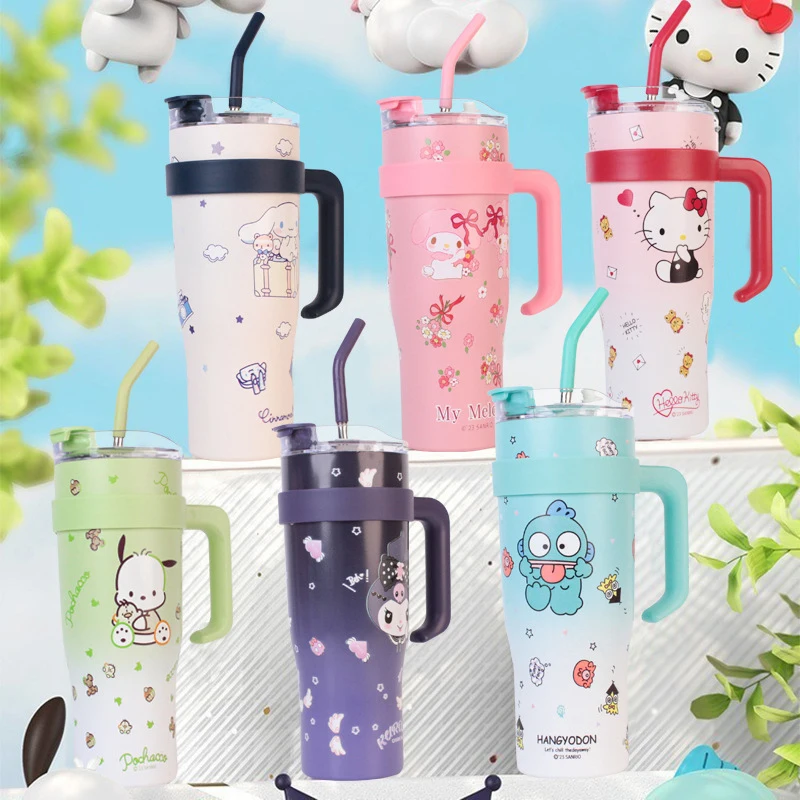 

Sanrio вместительная бутылка для воды портативная 304 соломинка для фитнеса