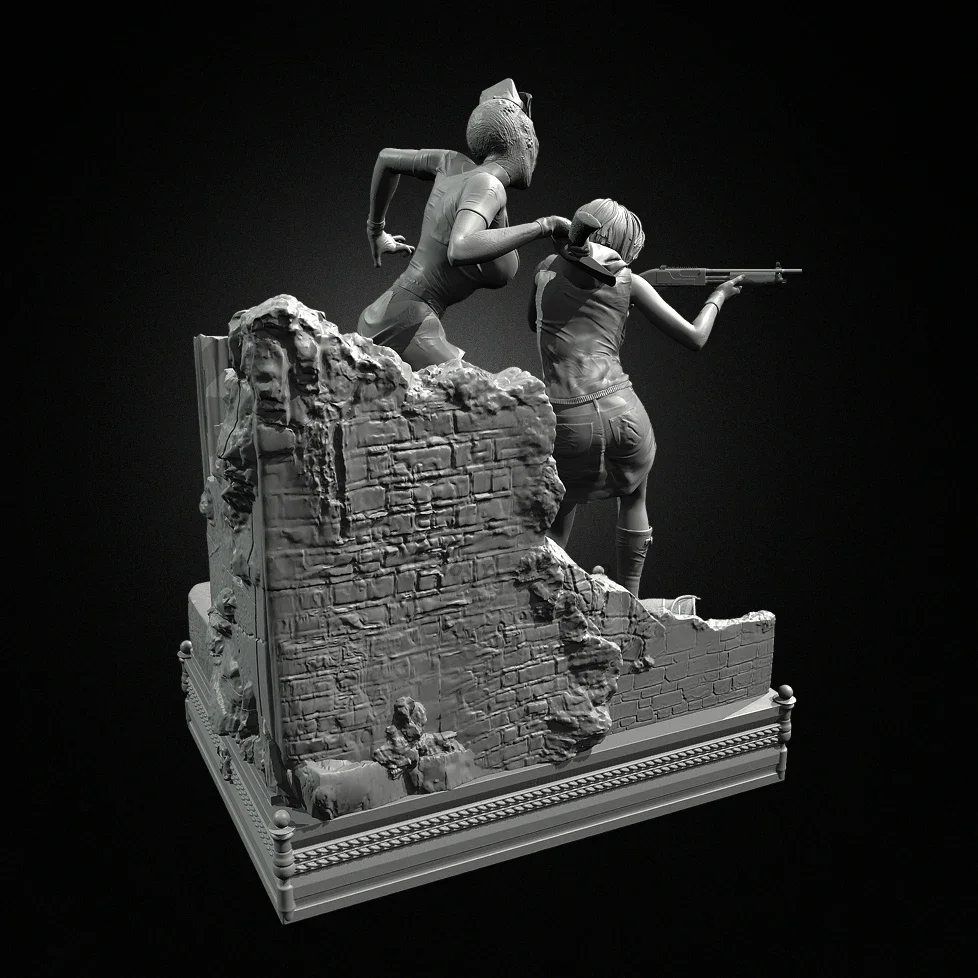 La altura del hombre 38mm 50mm 75mm soldado de resina dominio de Terror incoloro autoassembly TD-7509 /3D