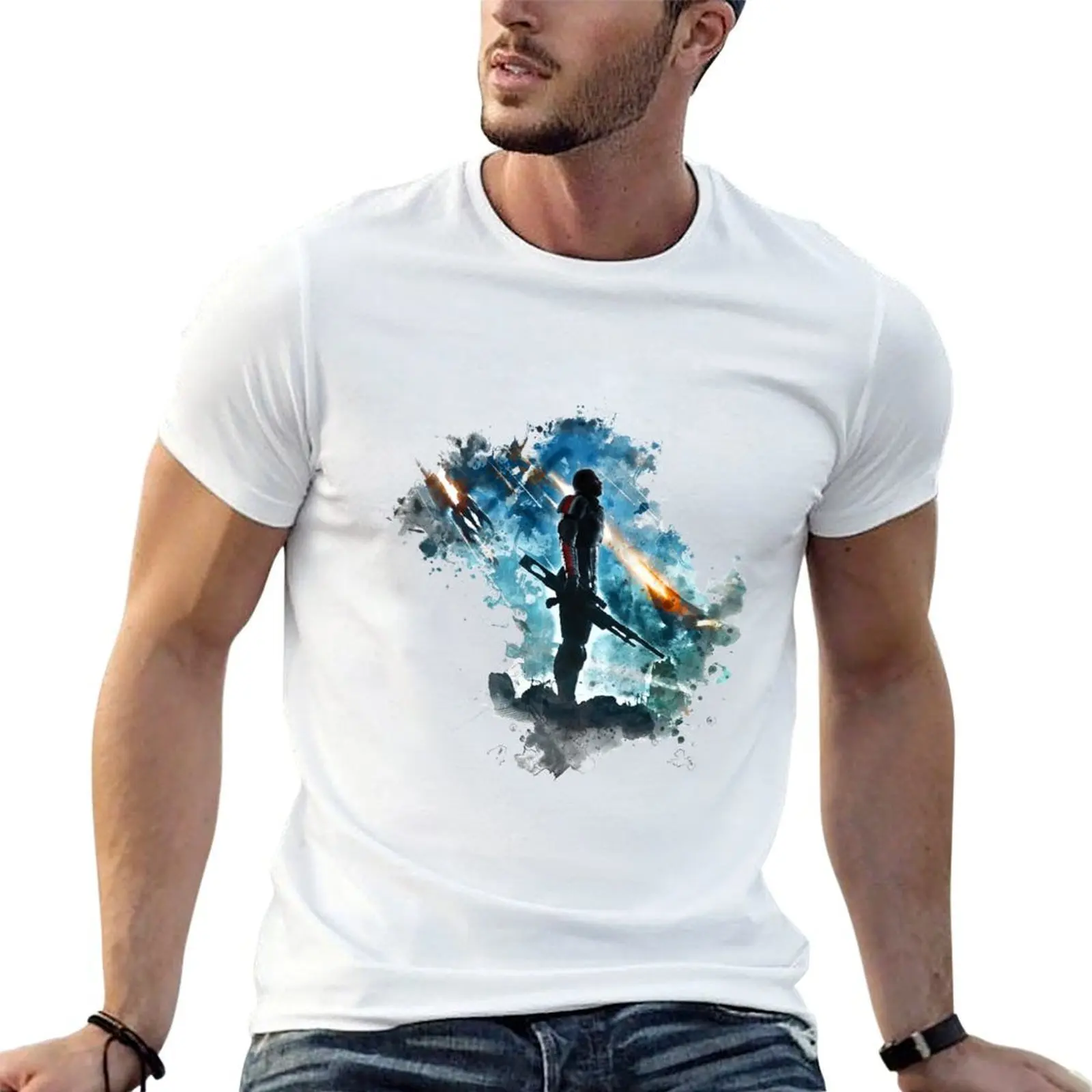 Mass Effect T-Shirt anime t shirts for man man t shirts cotton t shirt man casual T-shirt