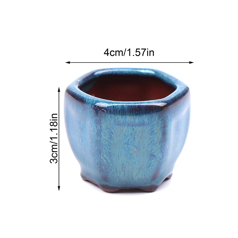 Mini Plant Pots Flower Pot With Holes Garden Chinese Style Bonsai Flowerpot Purple Sand Craft Plant Pot Planter Home Decoration