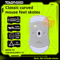 2 Sets TALONGAMES Mouse Feet Light Gray Custom Curved Edge Mouse Skates For VGN Dragonfly F1 / F1 Pro Mouse Feet Replacement