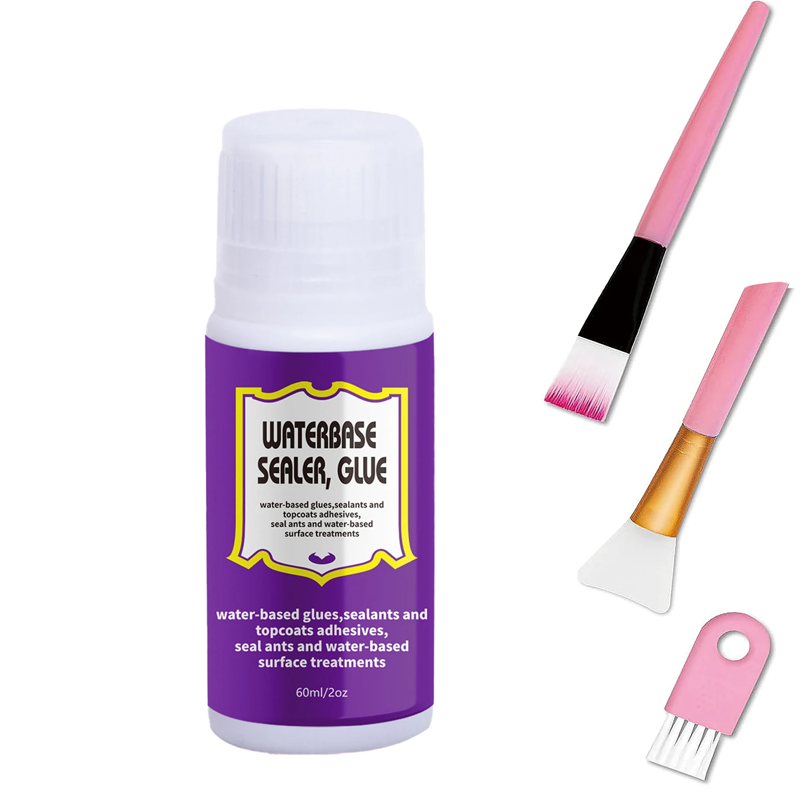 Waterbase Sealer, Glue and Finish All Purpose, Waterbase Decoupage Sealer, Glue, And Finish For DIY Crafts And Art Projects