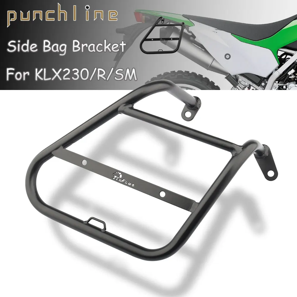 Fit KLX 230 2020-2023 Left Side Bag Bracket For KLX 230 R KLX230R KLX230SM 2021-2023 Right Side Trunk Bag Support