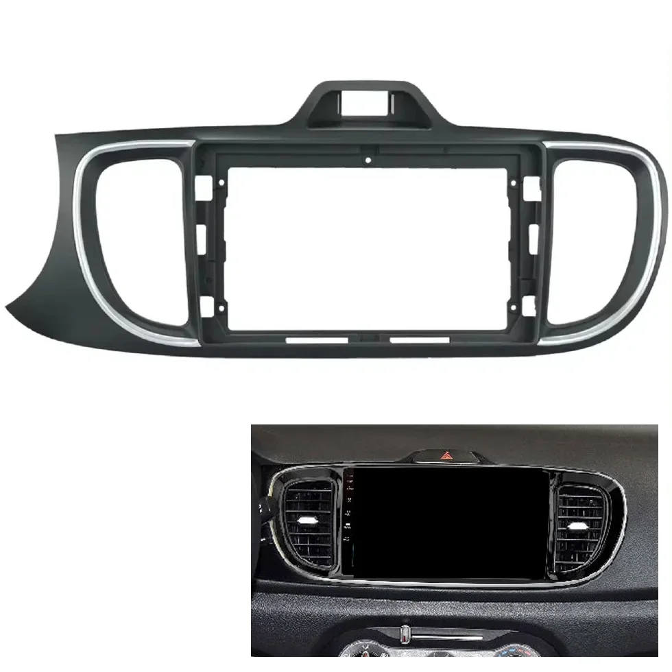 For Kia 2017 Pegas Soluto 9Inch Car Interior Accessories Android Auto Dashboard Frame For Car Radio Navigation Gps Dvd Player