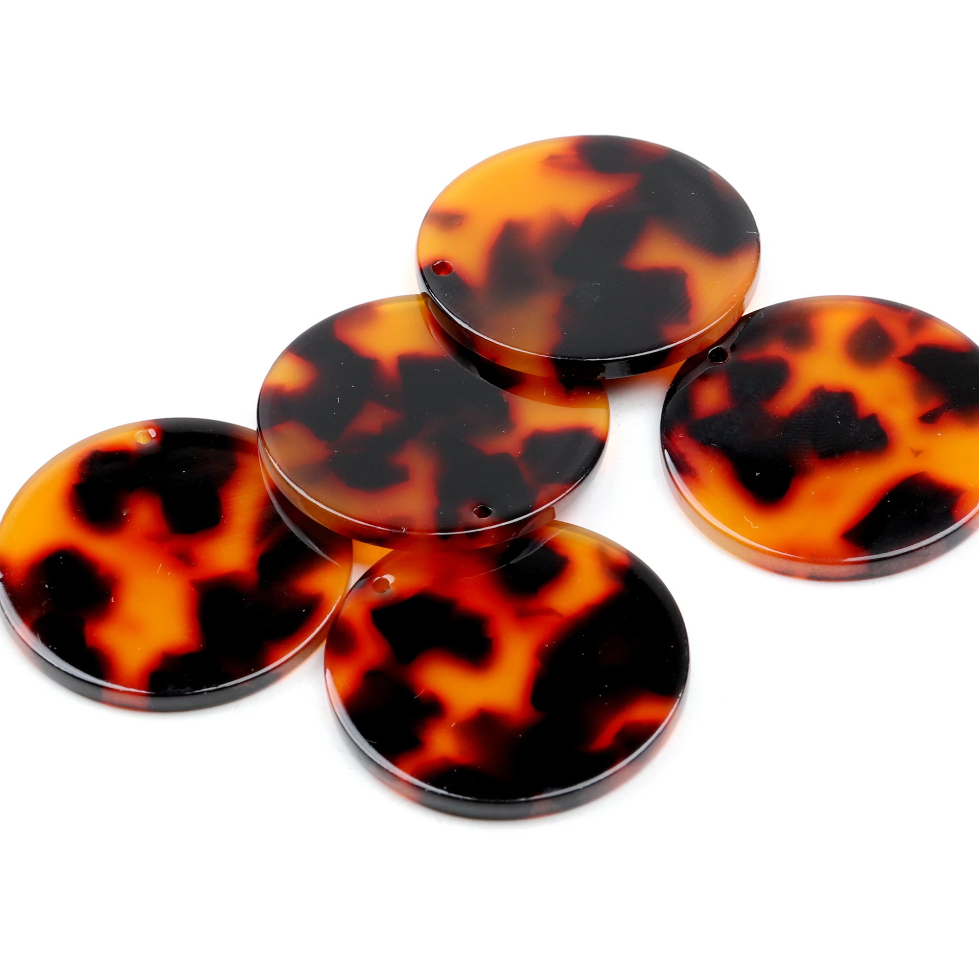 Tortoise Shell Beads,Acetate Acrylic Earring Charms,Circle Coin Shaped Pendants,Jewelry findings,Earrings Parts,30MM ACE274