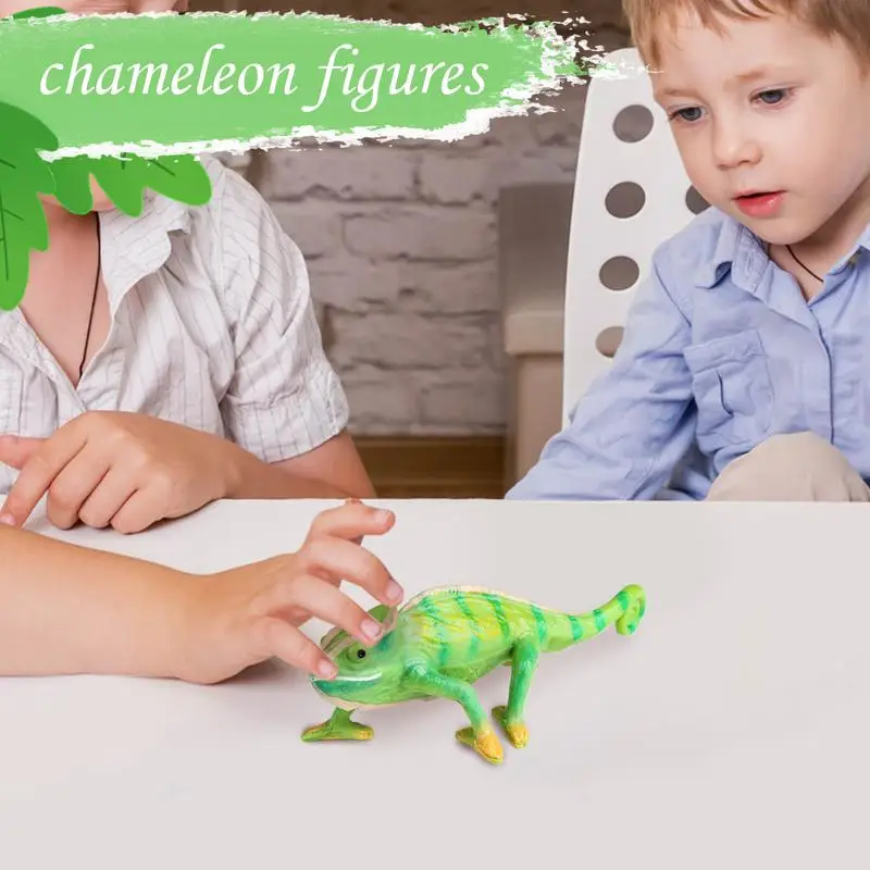 Chameleon Toy Realistic Solid Chameleon Toy Figurine Multi-functional Animal Figurines Bonsai Decor For Thanksgiving Christmas
