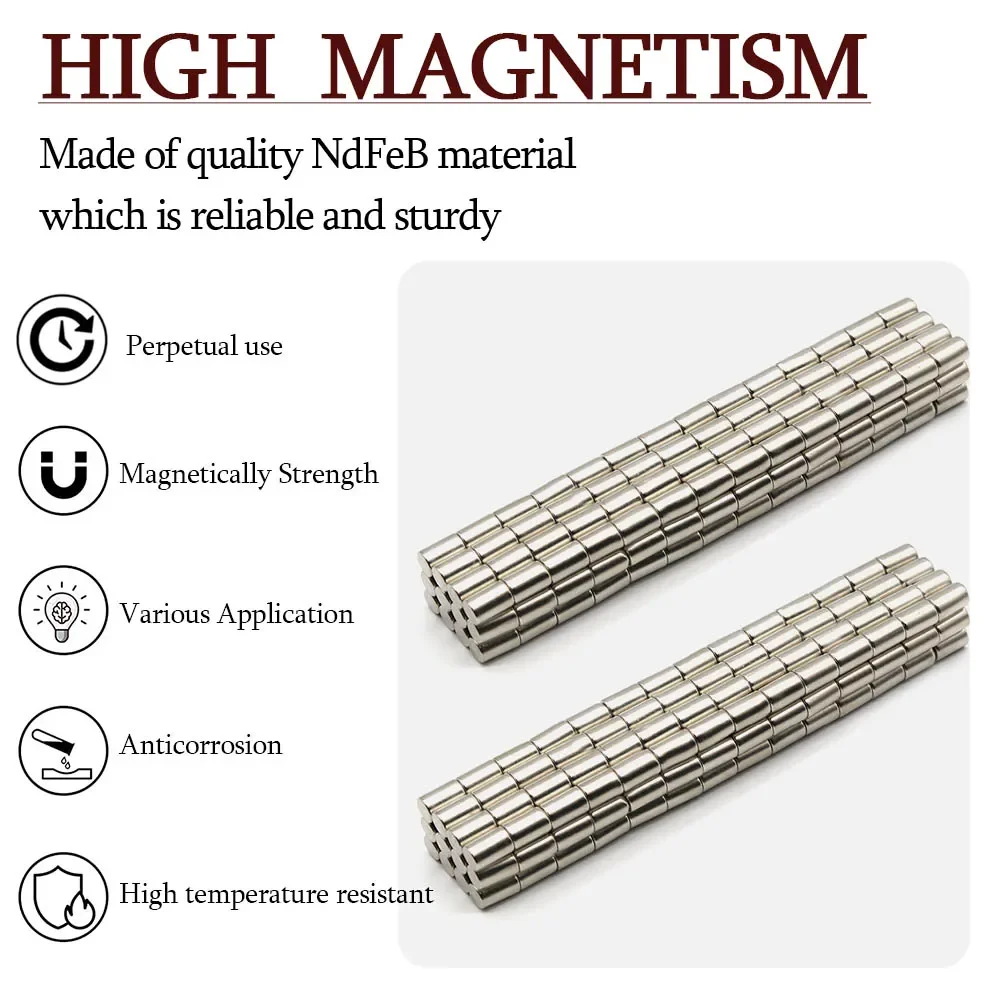 5mmx8mm  Powerful Neodymium Magnet N35 NdfeB Permanent Magnetic imanes Round Super Strong Fridge Magnets DIY 5x8