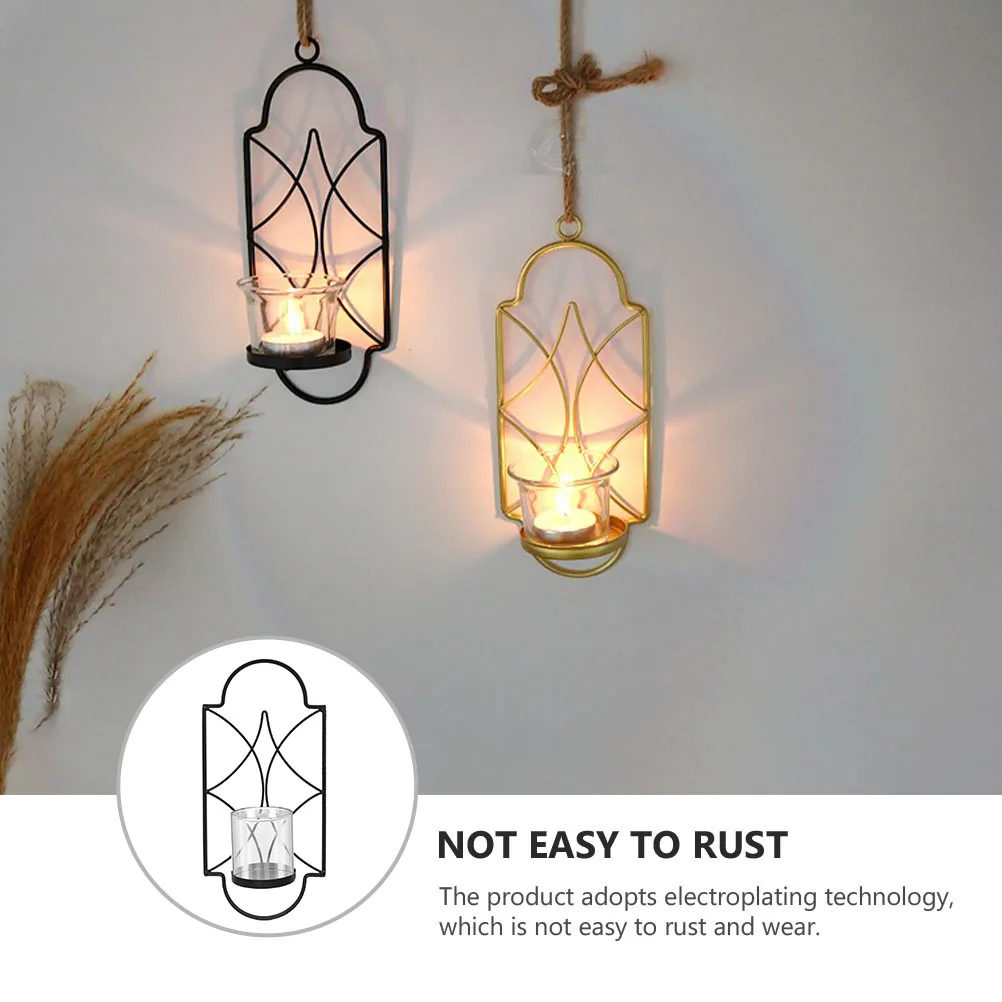 

Retro Iron C Holder Wall Mount Small Size Light Weight Electroplating Non Rust Home Adornment Art Decor