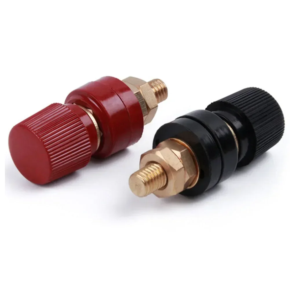 1 Pair Binding Post M6 Thread 333 Type Brass Binding Post For Welding Machines Pure Copper Terminal Inverter Round Terminal