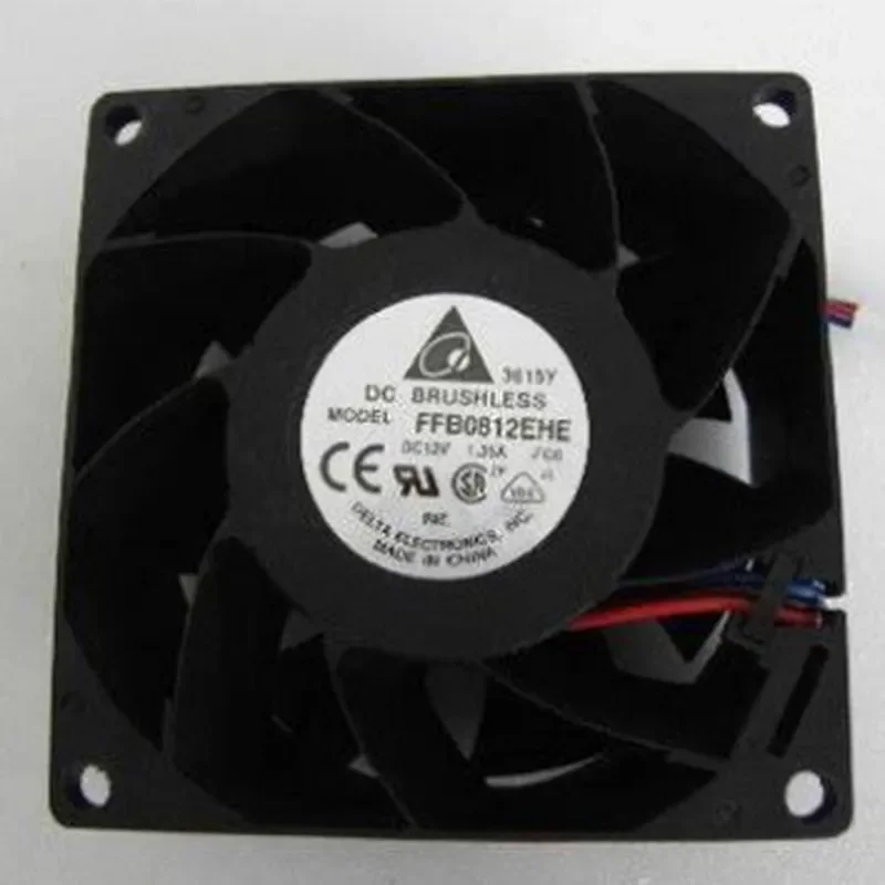 FFB0812EHE Delta 8038 for 12V 1.35A 80mm Server Fan with High Airflow and Heavy Duty Ball Bearing