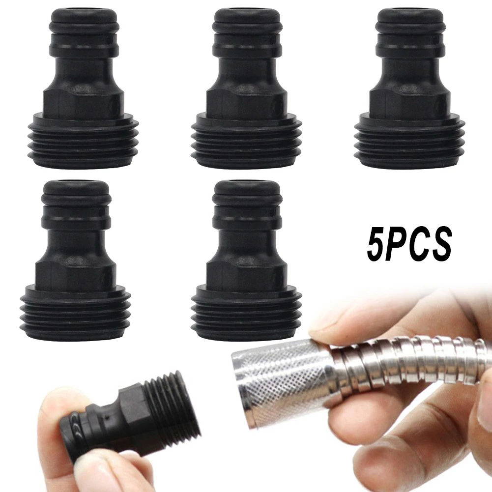 Threaded Fittings Threaded Joint Hydraulics Garden Plastic Quick Coupling Water Pipe 1/2inch 5pcs Faucet Adapter