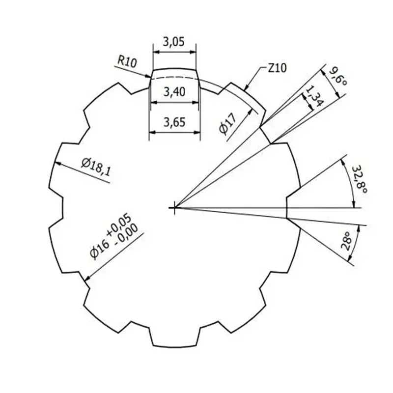 Customized Spline Broaching Cutter Tools M2 6542 HSS Material