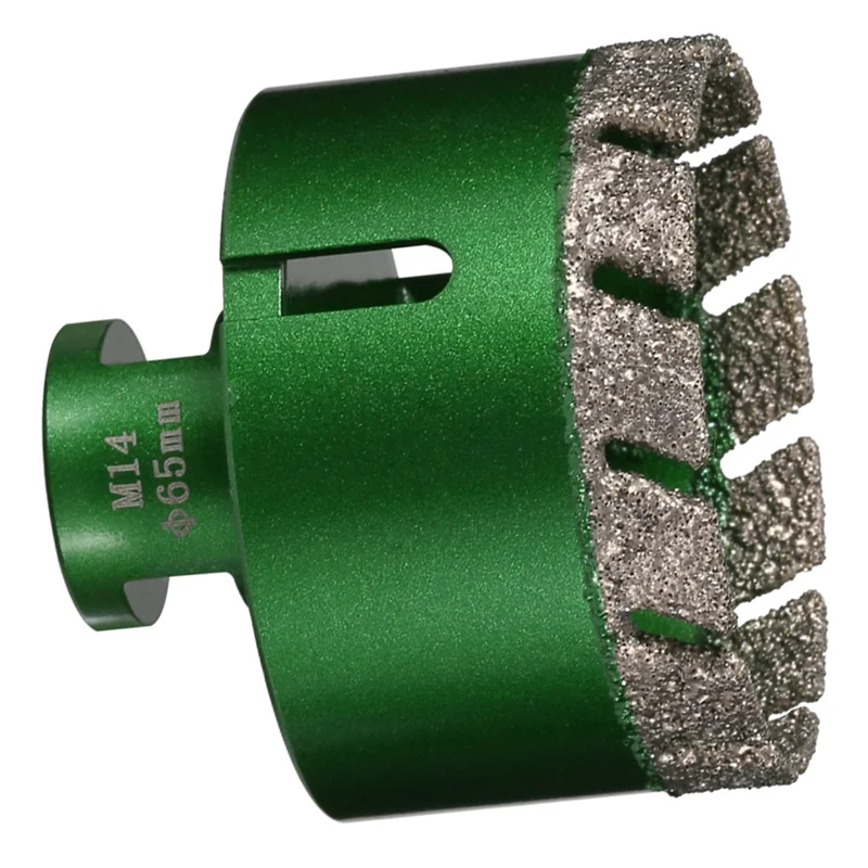 

AT02-65Mm M14 Резьба Вакуумная пайка Открывалка для каменных отверстий Подходит для плитки, гранита и мрамора Алмазное сверло