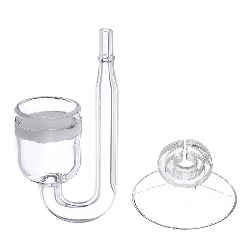 for Nano CO2 Diffuser Glass Atomizer for Aquarium Planted for Tank Create Rich CO2 Fix with Suction Cup Quiet Bubbling