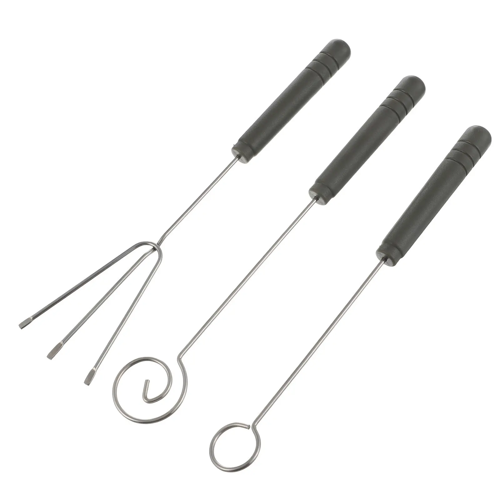 3Pcs Stainless Steel Chocolate Dipping Forks Ergonomic Plastic Handle for Cake Decorating DIY Baking Fondue Candy Coating