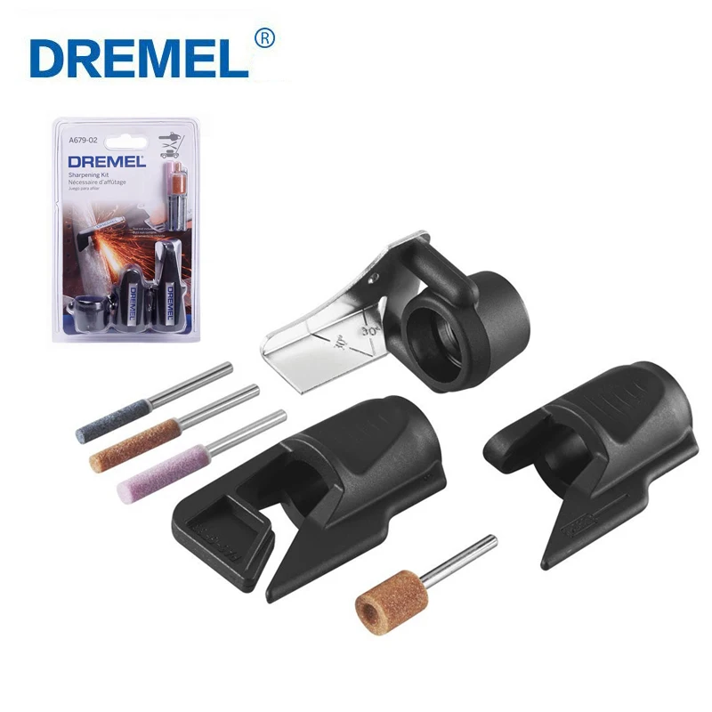 

Dremel A679-02 Sharpening Attachment Kit For Grinder Rust Removal Accessory Sharpener for Chain Saw and Garden Knife