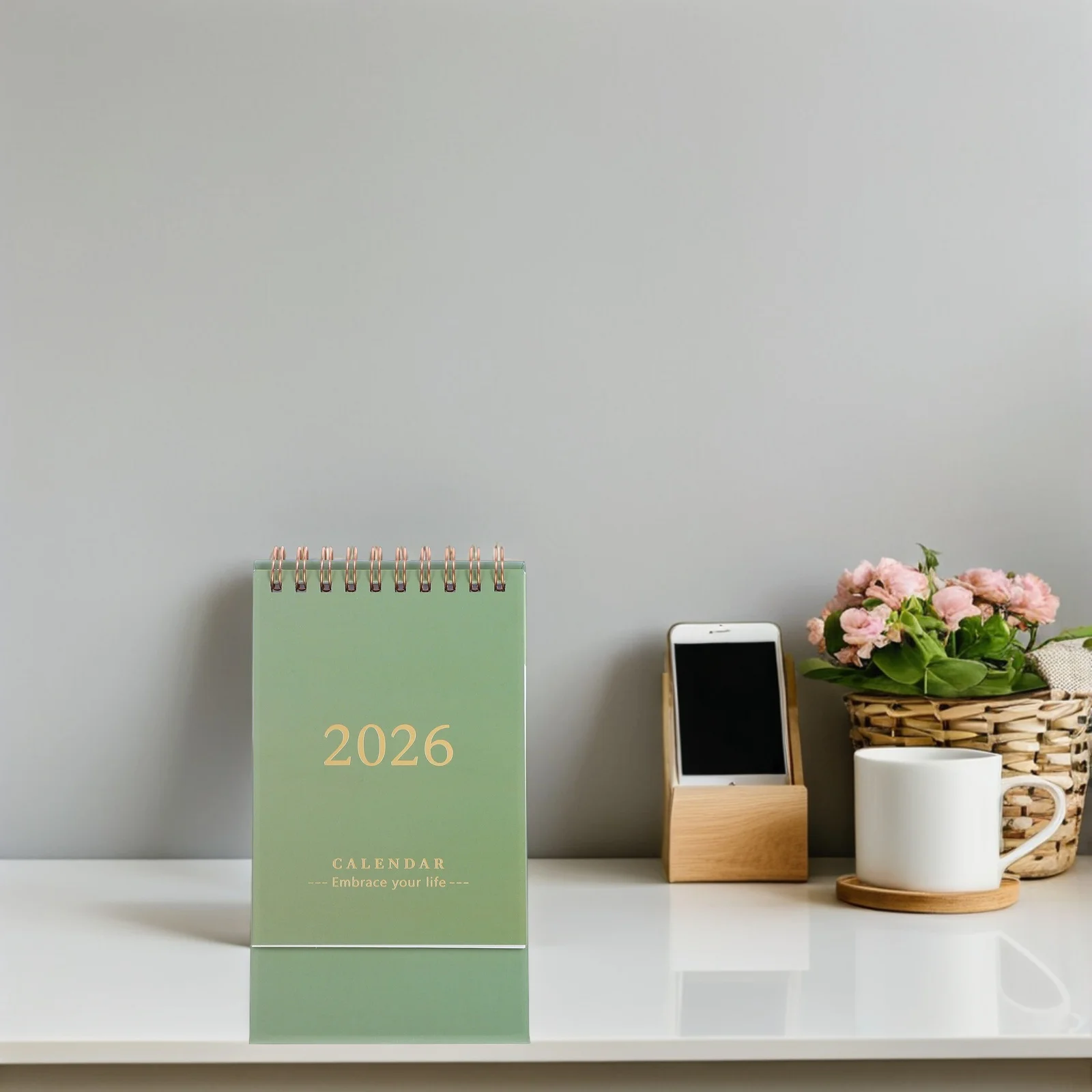 2026 Desk Calendar Compact Foldable Stand Minimalist Design Monthly Planner for Office Home Scheduling Planning Use