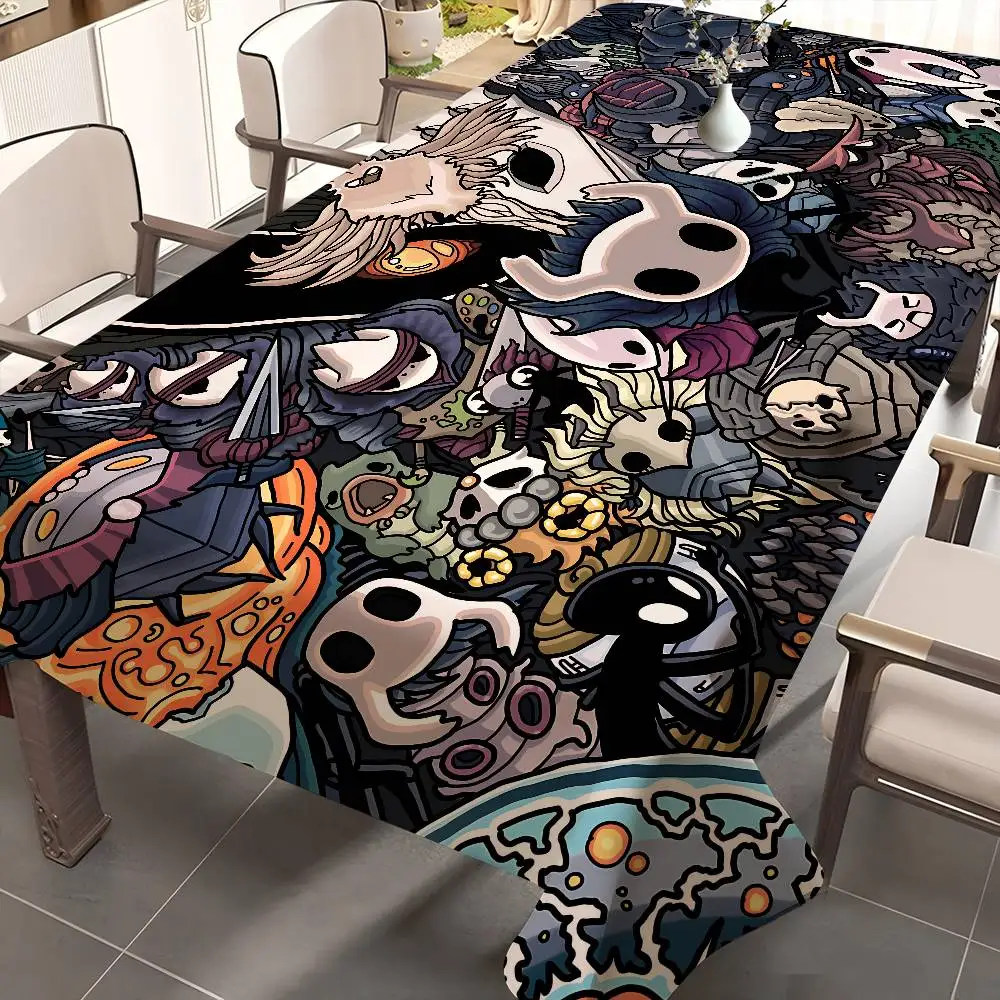 Hollow Knight Game Home Tablecloths Dining Decoration And Rectangular Table Accessories Waterproof Cloth Anti-stain