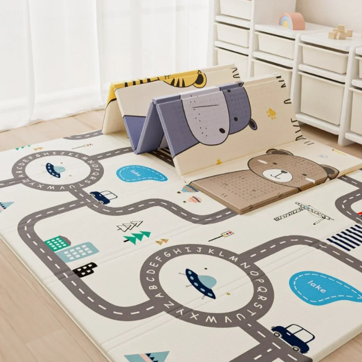 folding-play-mat-waterproof-xpe-foam-kids-rug-1cm-thickness-children's-developing-mats-toddlers-games-activity-rug-with-bag-gift