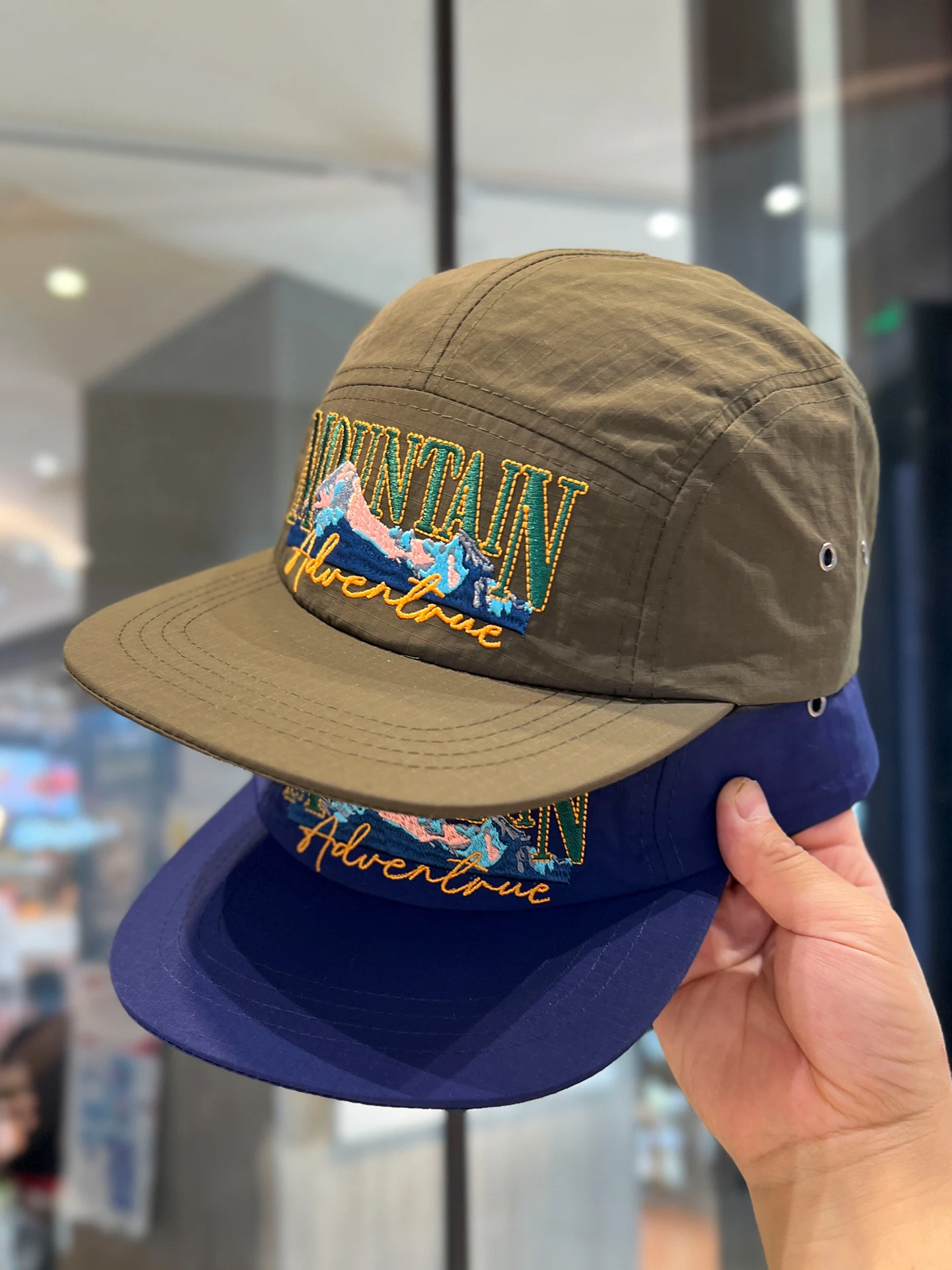 

Quick-drying five-piece hat letter embroidery flat-brimmed cap women's summer outdoor hip-hop baseball cap men's tide