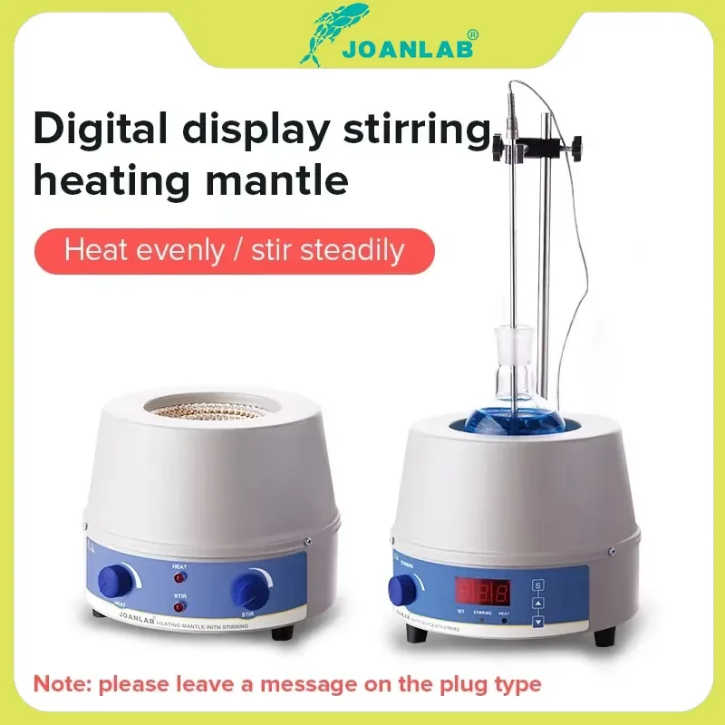 JOANLAB 1000ml Digital Electric Heating Mantle Magnetic Stirrer Lab Equipment With Thermal Regulator 110v To 220v