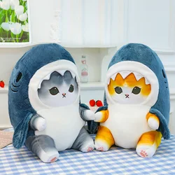 20CM Kawaii Shark Cat Plush Soft Plush Stuffed Animal Shark Cat & Fool Plushies Doll Cute Peluche Kids Birthday Gift Home Decro