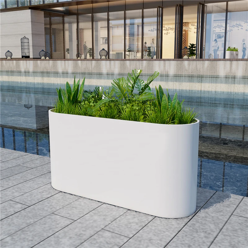 

Arc flower pot large flower box outdoor gardening partition green plant planting flower slot sales department commercial street