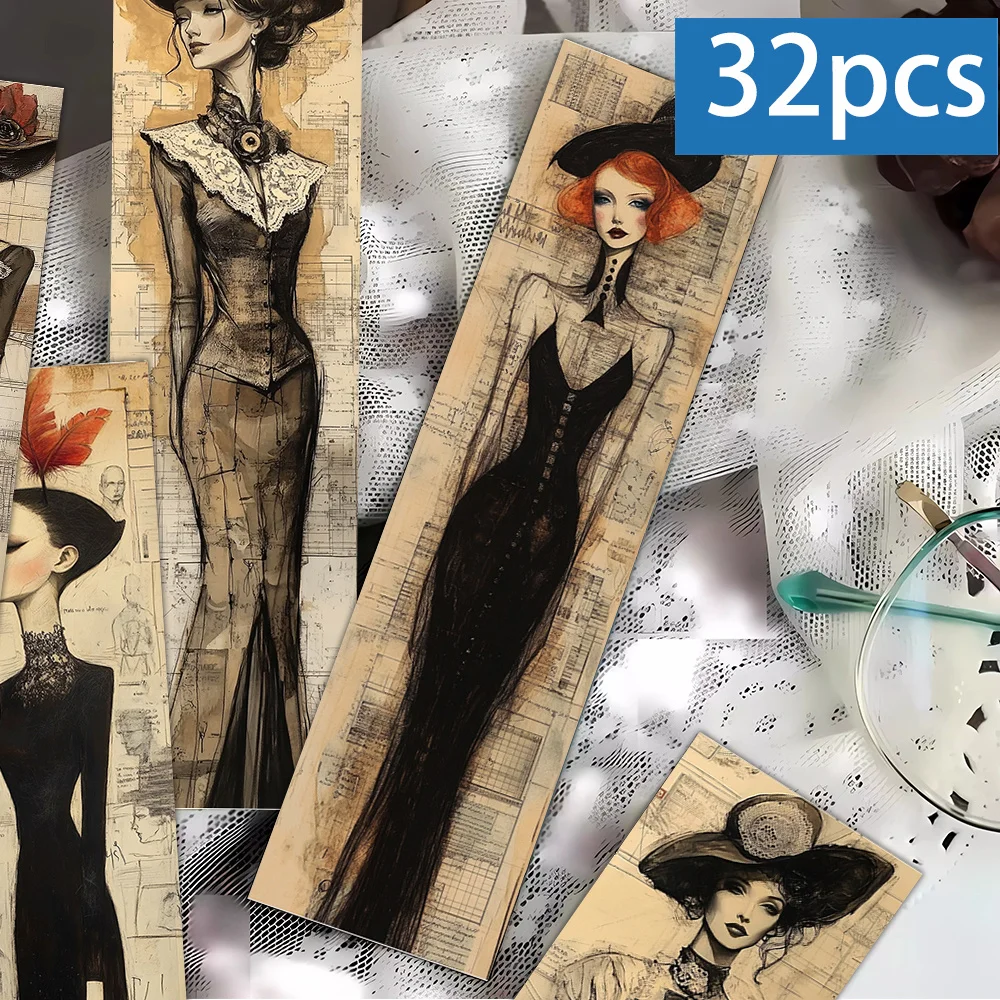 32 Stück, Lesezeichen im Victoria-Abstrakten-Stil, ein liebevolles Geschenk für Bücherwürmer, Freunde und Lehrer, DIY dekorativer Seitenmarker