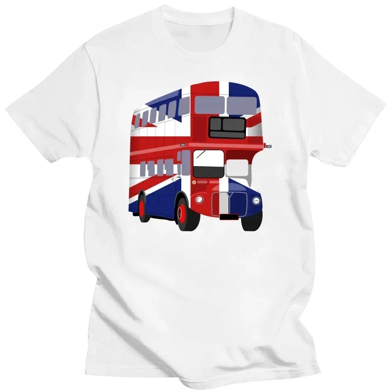 Short Sleeve Tee Shirt Summer Clothing Plus Size Clothes London Bus Union Jack Mens T-shirt - Flag UK Great Britain The A-Team .